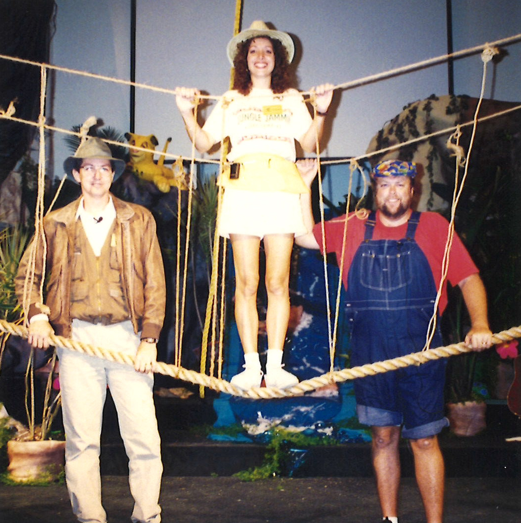 Day camp with a rope bridge