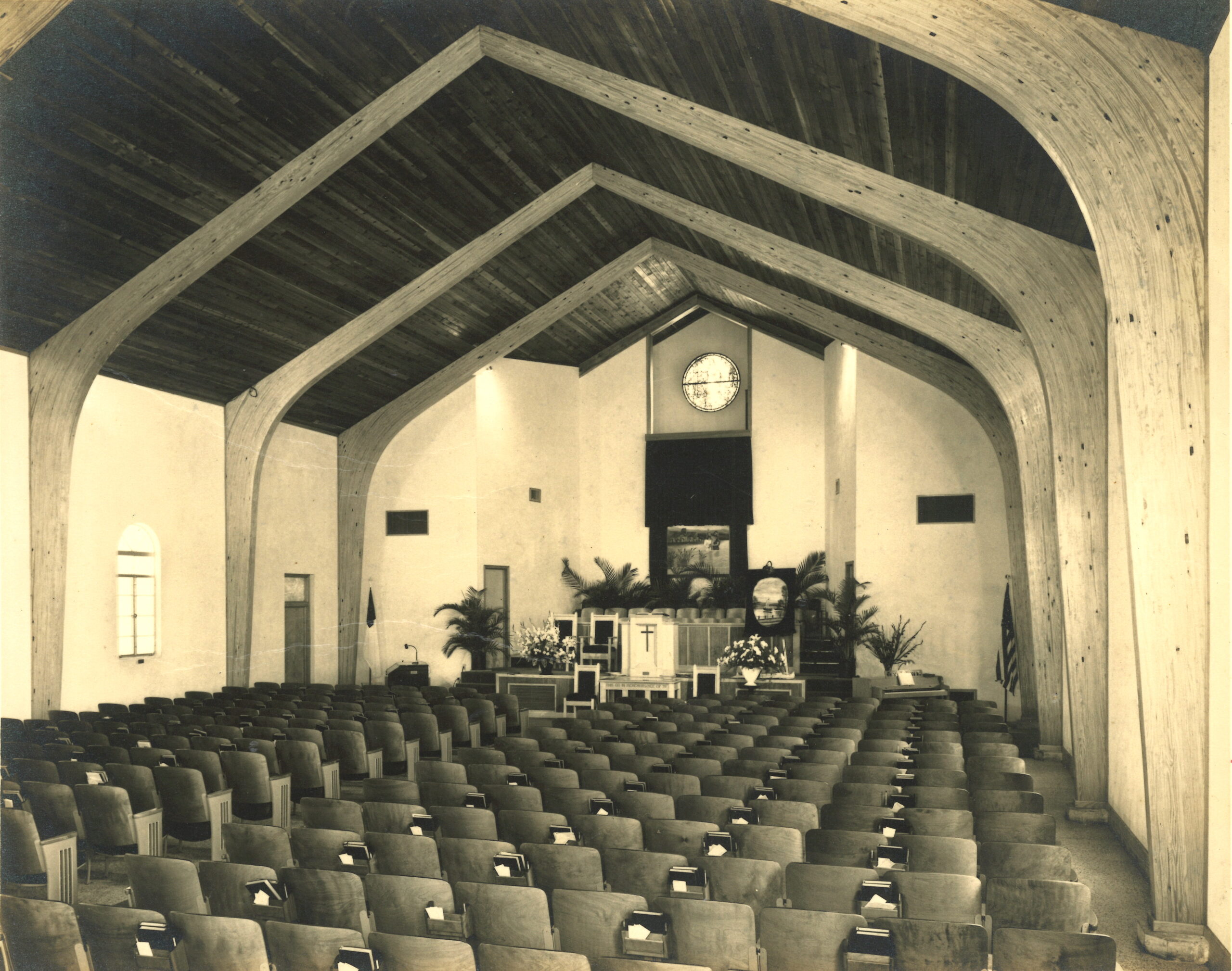 Inside of new sanctuary built in 1953